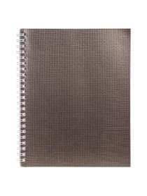 Тетрадь бумвинил, А5, 96 л., гребень, офсет №1, клетка, КОРИЧНЕВАЯ Metallic, HATBER, 059709, 96Т5бвВ1гр