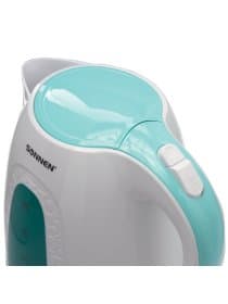 Чайник SONNEN KT-2016, 2 л, 2200 Вт, закрытый нагревательный элемент, пластик, белый/голубой, 453417