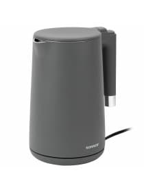 Чайник электрический с двойными стенками SONNEN KT-8719G, 1,5 л, 2200 Вт, графитовый, 454693