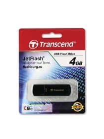Флеш-диск 4 GB, TRANSCEND Jet Flash 350, USB 2.0, черный, TS4GJF350