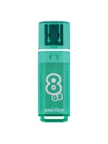 Флеш-диск 8 GB, SMARTBUY Glossy, USB 2.0, зеленый, SB8GBGS-G