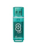 Флеш-диск 8 GB, SMARTBUY Glossy, USB 2.0, зеленый, SB8GBGS-G