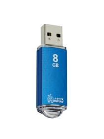 Флеш-диск 8 GB, SMARTBUY V-Cut, USB 2.0, металлический корпус, синий, SB8GBVC-B