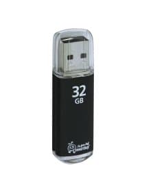 Флеш-диск 32 GB, SMARTBUY V-Cut, USB 2.0, металлический корпус, черный, SB32GBVC-K