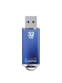 Флеш-диск 32 GB, SMARTBUY V-Cut, USB 2.0, металлический корпус, синий, SB32GBVC-B
