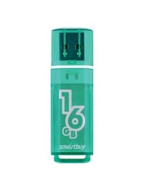 Флеш-диск 16 GB, SMARTBUY Glossy, USB 2.0, зеленый, SB16GBGS-G