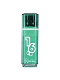 Флеш-диск 16 GB, SMARTBUY Glossy, USB 2.0, зеленый, SB16GBGS-G