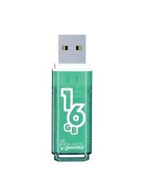 Флеш-диск 16 GB, SMARTBUY Glossy, USB 2.0, зеленый, SB16GBGS-G