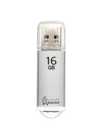 Флеш-диск 16 GB, SMARTBUY V-Cut, USB 2.0, металлический корпус, серебристый, SB16GBVC-S