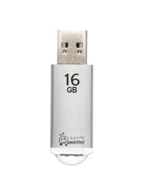 Флеш-диск 16 GB, SMARTBUY V-Cut, USB 2.0, металлический корпус, серебристый, SB16GBVC-S