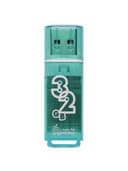 Флеш-диск 32 GB, SMARTBUY Glossy, USB 2.0, зеленый, SB32GBGS-G