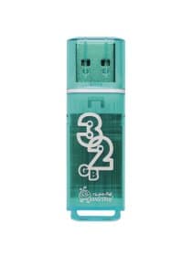 Флеш-диск 32 GB, SMARTBUY Glossy, USB 2.0, зеленый, SB32GBGS-G