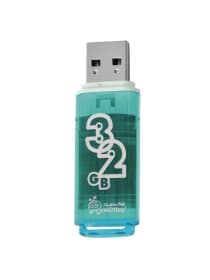 Флеш-диск 32 GB, SMARTBUY Glossy, USB 2.0, зеленый, SB32GBGS-G