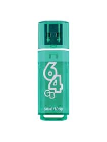 Флеш-диск 64 GB SMARTBUY Glossy USB 2.0, зеленый, SB64GBGS-G