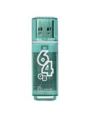 Флеш-диск 64 GB SMARTBUY Glossy USB 2.0, зеленый, SB64GBGS-G