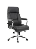 Кресло из натуральной кожи BRABIX PREMIUM "Phaeton EX-502", хром, черное, 530882