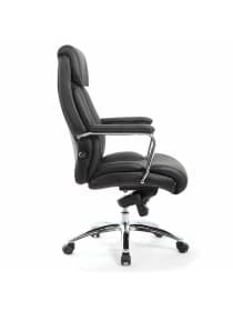 Кресло из натуральной кожи BRABIX PREMIUM "Phaeton EX-502", хром, черное, 530882