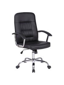 Кресло BRABIX "Bit EX-550", хром, экокожа, черное, 531838
