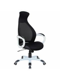 Кресло офисное BRABIX PREMIUM "Genesis EX-517", пластик белый, ткань/экокожа/сетка черная, 531573