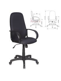 Кресло офисное CH-808AXSN/BLACK, ткань, черное