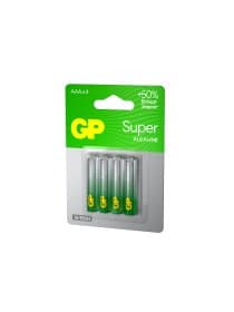 Батарейки КОМПЛЕКТ 4 шт., GP Super G-Tech, AAA (LR03, 24А), алкалиновые, мизинчиковые, блистер, 24A-2