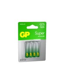 Батарейки КОМПЛЕКТ 4 шт., GP Super G-Tech, AAA (LR03, 24А), алкалиновые, мизинчиковые, блистер, 24A-2