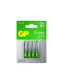 Батарейки КОМПЛЕКТ 4 шт., GP Super G-Tech, AAA (LR03, 24А), алкалиновые, мизинчиковые, блистер, 24A-2