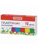 Пластилин классический ПИФАГОР, 12 цветов, 120 г, картонная упаковка, 103678