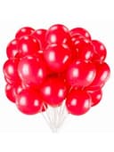 Шары воздушные ЗОЛОТАЯ СКАЗКА, 10" (25 см), КОМПЛЕКТ 50 штук, красные, пакет, 104998