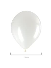 Шары воздушные ЗОЛОТАЯ СКАЗКА, 10" (25 см), КОМПЛЕКТ 50 штук, белые, пакет, 105000