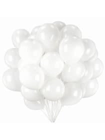 Шары воздушные ЗОЛОТАЯ СКАЗКА, 10" (25 см), КОМПЛЕКТ 50 штук, белые, пакет, 105000