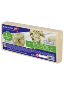 Пластилин скульптурный BRAUBERG ART CLASSIC, телесный, 1 кг, твердый, 106527