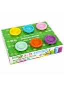 Пластилин-тесто для лепки BRAUBERG KIDS, 6 цветов, 300 г, 10 формочек, шприц, стек, крышки-штампики, 106719
