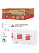 Полотенца бумажные 200 шт., LAIMA (H2) PREMIUM, 2-слойные, белые, КОМПЛЕКТ 21 пачка, 22,5х21,3 см, Z-сложение, 111339