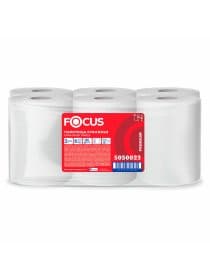 Полотенца бумажные рулонные 150 м FOCUS (H1) Extra Quick, втулка 38 мм, 2-слойные, белые, КОМПЛЕКТ 6 рулонов, 5050023