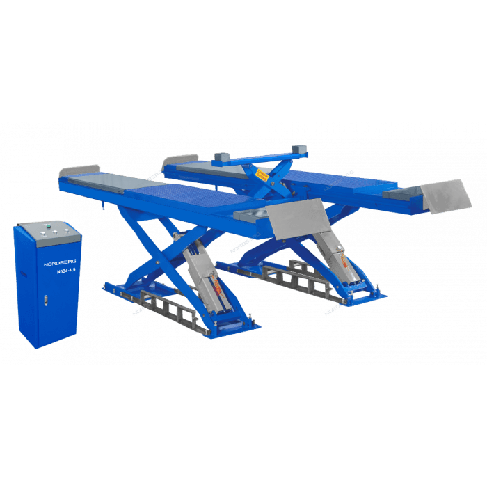 Подъемник ножничный для сход-развала 4,5 т, 380 В, синий NORDBERG N634-4,5B_380