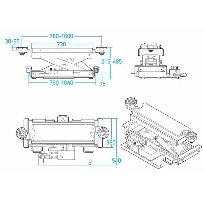 Траверса пневмогидравлическая, 2 т, для подъемников N634, 4445J, 4450J, синяя NORDBERG N423A_B