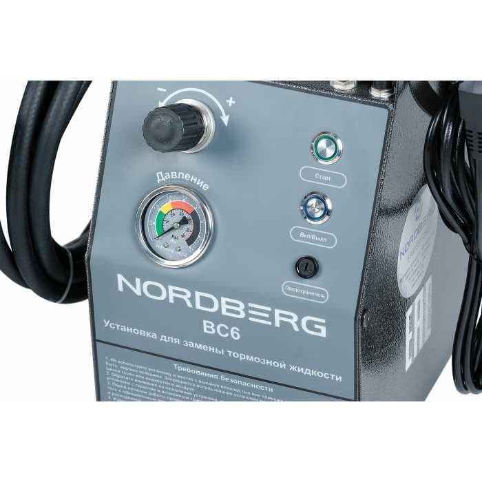 Установка для прокачки тормозной системы, 5 л NORDBERG BC6