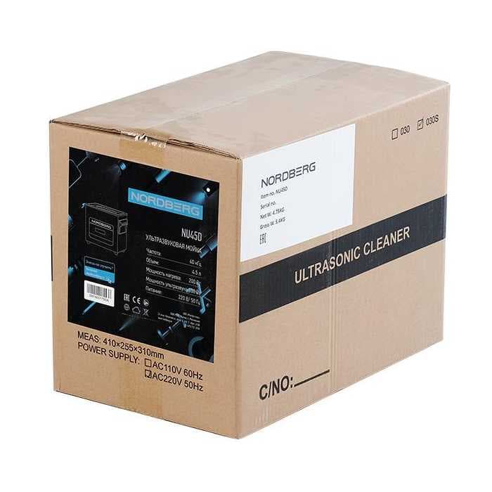 Ультразвуковая ванна с подогревом, 4,5 л NORDBERG NU45D