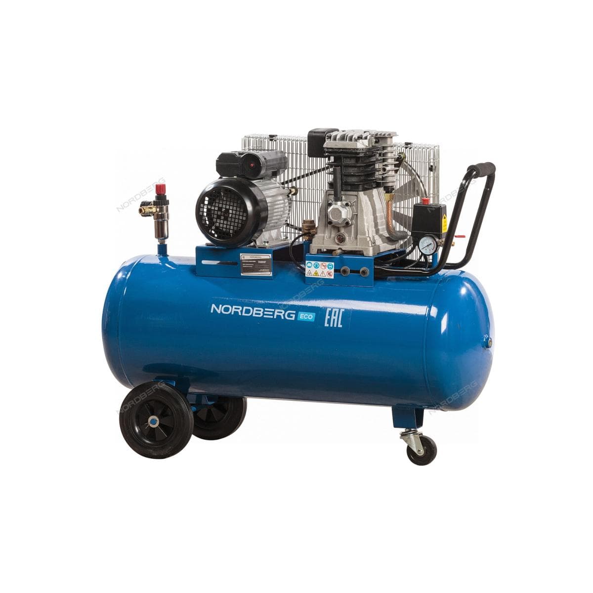 Компрессор поршневой с ременной передачей 380 В, ресивер 100 л, 400 л/мин NORDBERG NCE100/400