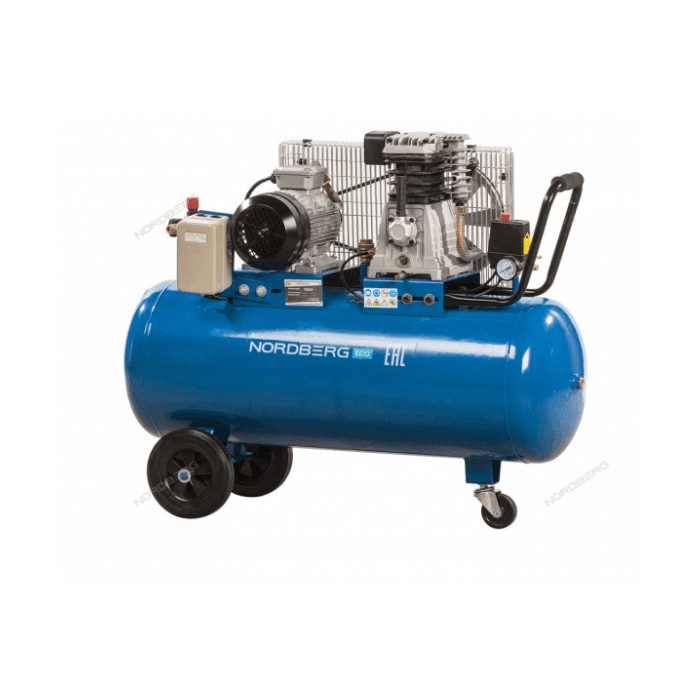 Компрессор поршневой с ременной передачей 380 В, ресивер 100 л, 400 л/мин NORDBERG NCE100/400