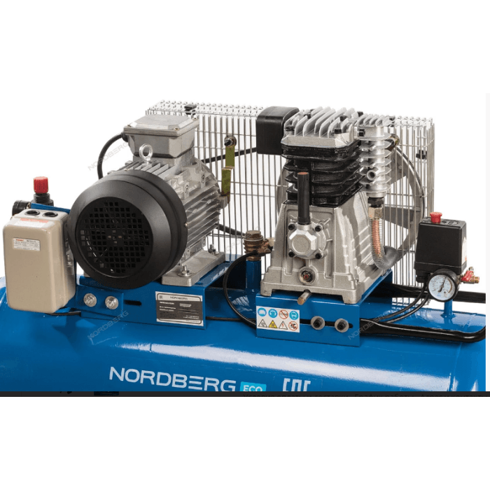 Компрессор поршневой с ременной передачей 380В, ресив. 100л, 520л/мин NORDBERG NCE100/520