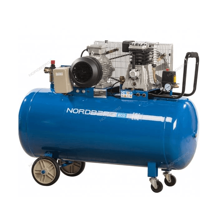 Компрессор поршневой с ременной передачей 380В, ресив. 200л, 660л/мин NORDBERG NCE200/660