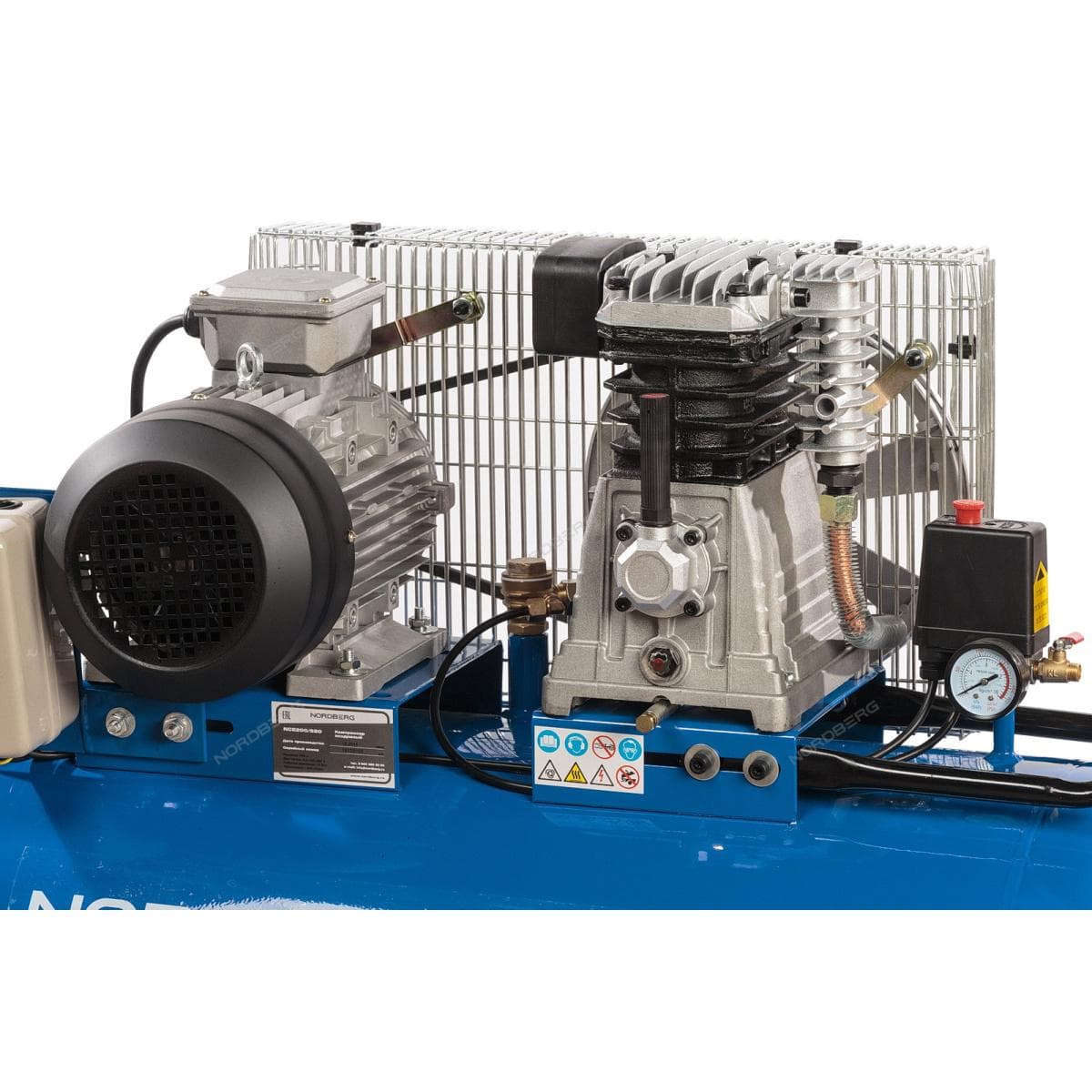 Компрессор поршневой с ременной передачей 380В, ресив. 200л, 660л/мин NORDBERG NCE200/660