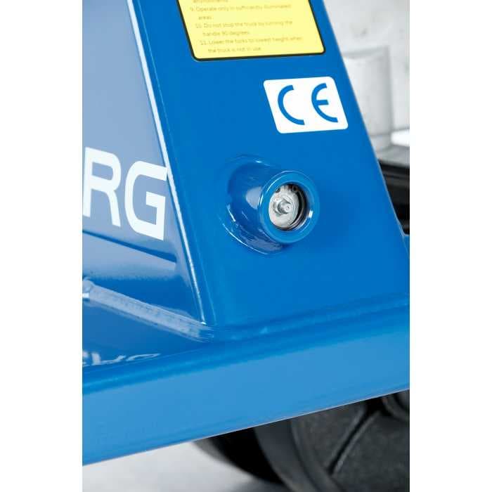 Тележка складская гидравлическая 2,5 т, усиленная, с ПУ колесами NORDBERG N3901-25