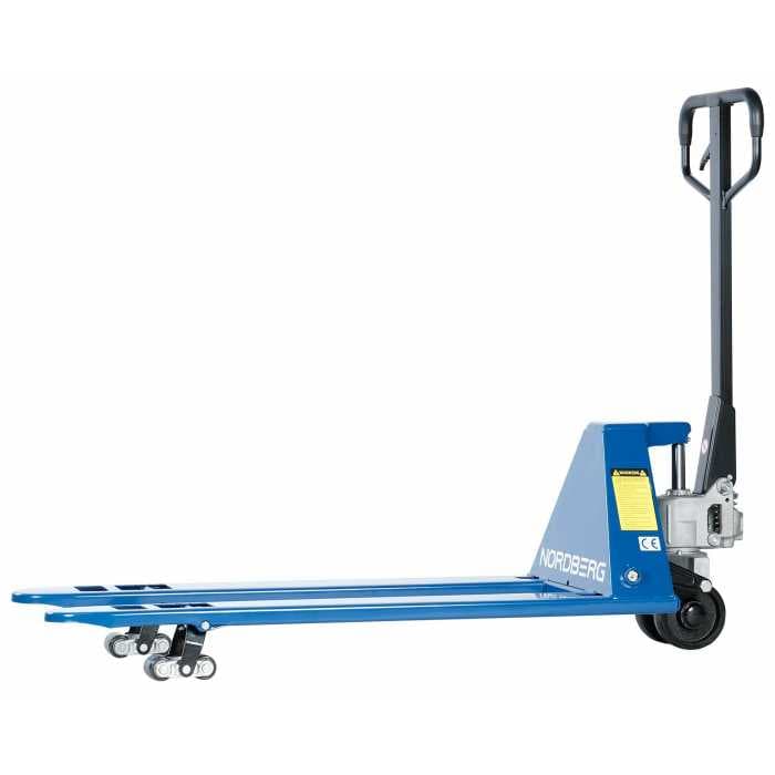 Тележка складская гидравлическая с низким подхватом 1,5 т, с ПУ колесами NORDBERG N3903-15