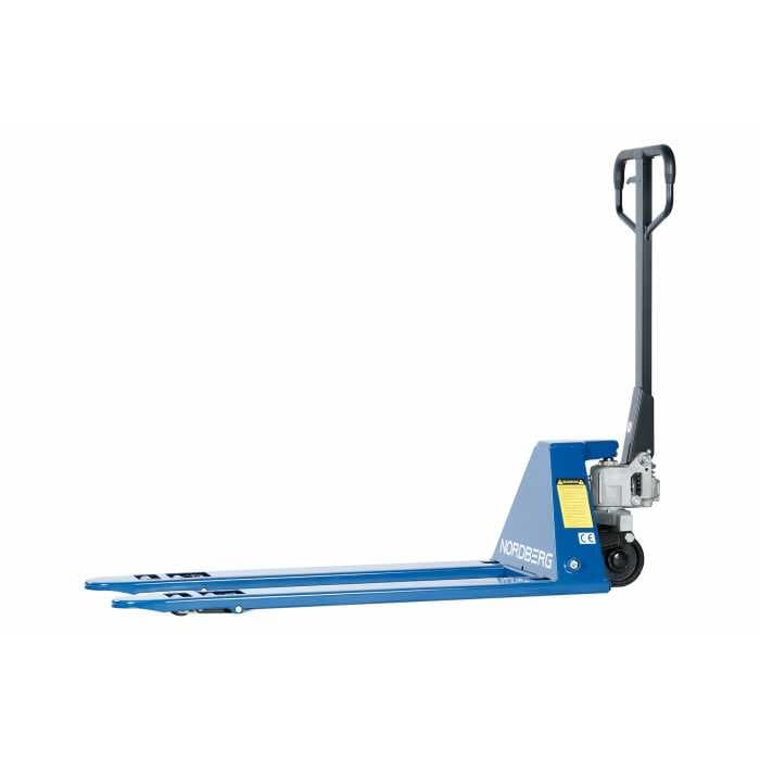Тележка складская гидравлическая с низким подхватом 1,5 т, с ПУ колесами NORDBERG N3903-15