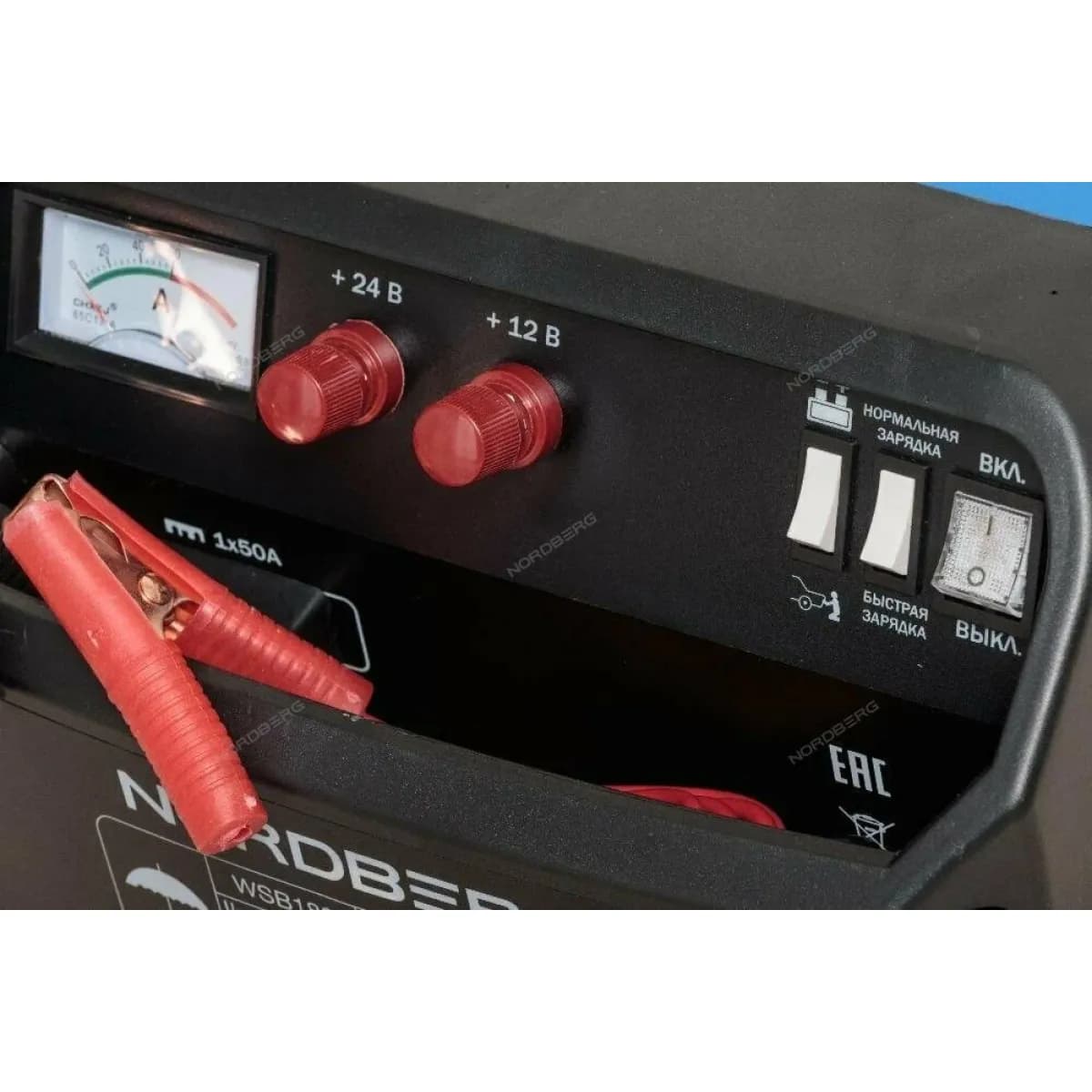 Пуско-зарядное устройство 12/24 В, 180 A NORDBERG WSB180