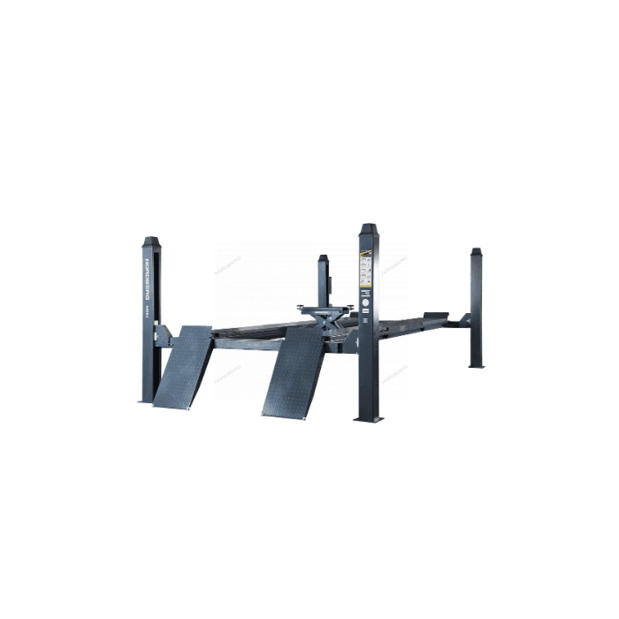 Подъемник четырехстоечный 5 т, с ручной траверсой 3 т N433, для сход-развала, электростопоры, серый NORDBERG 4450J_EG(M)