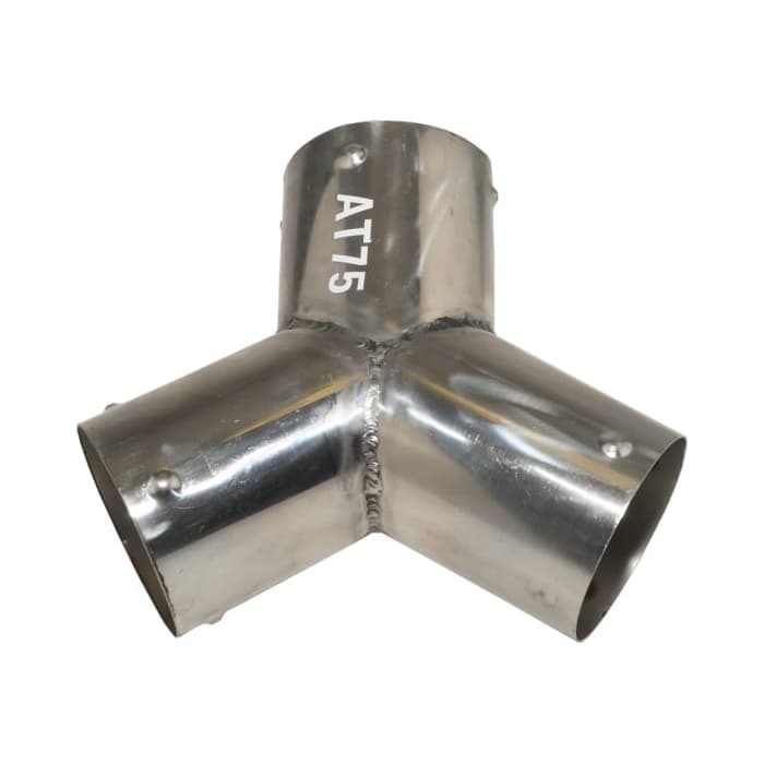 Переходник Y-образный металлический для шланга D=75мм NORDBERG AT75